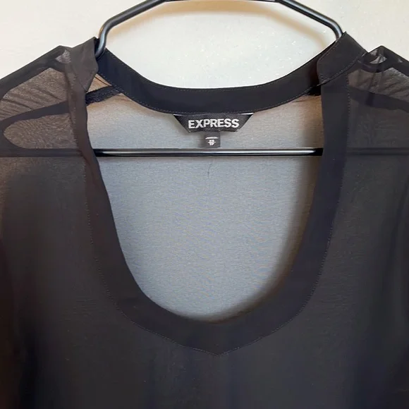 Express sheer long sleeve top XS - Picture 2 of 5